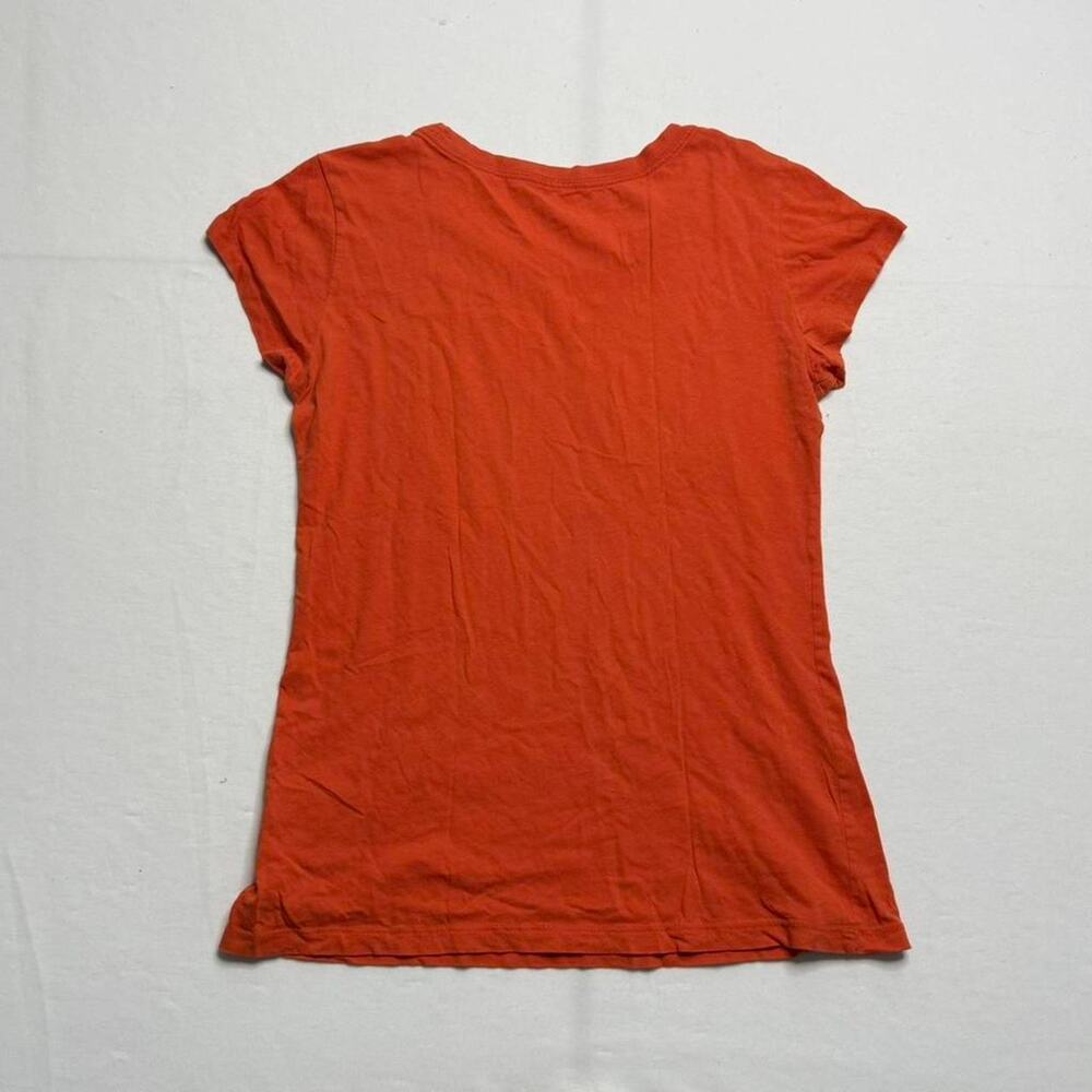 Aeropostale orange graphic baby tee Size L fitted 100% cotton La vibes - Picture 8 of 8